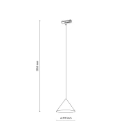 Track light 15 W – cone, black, E27 socket - Image 5