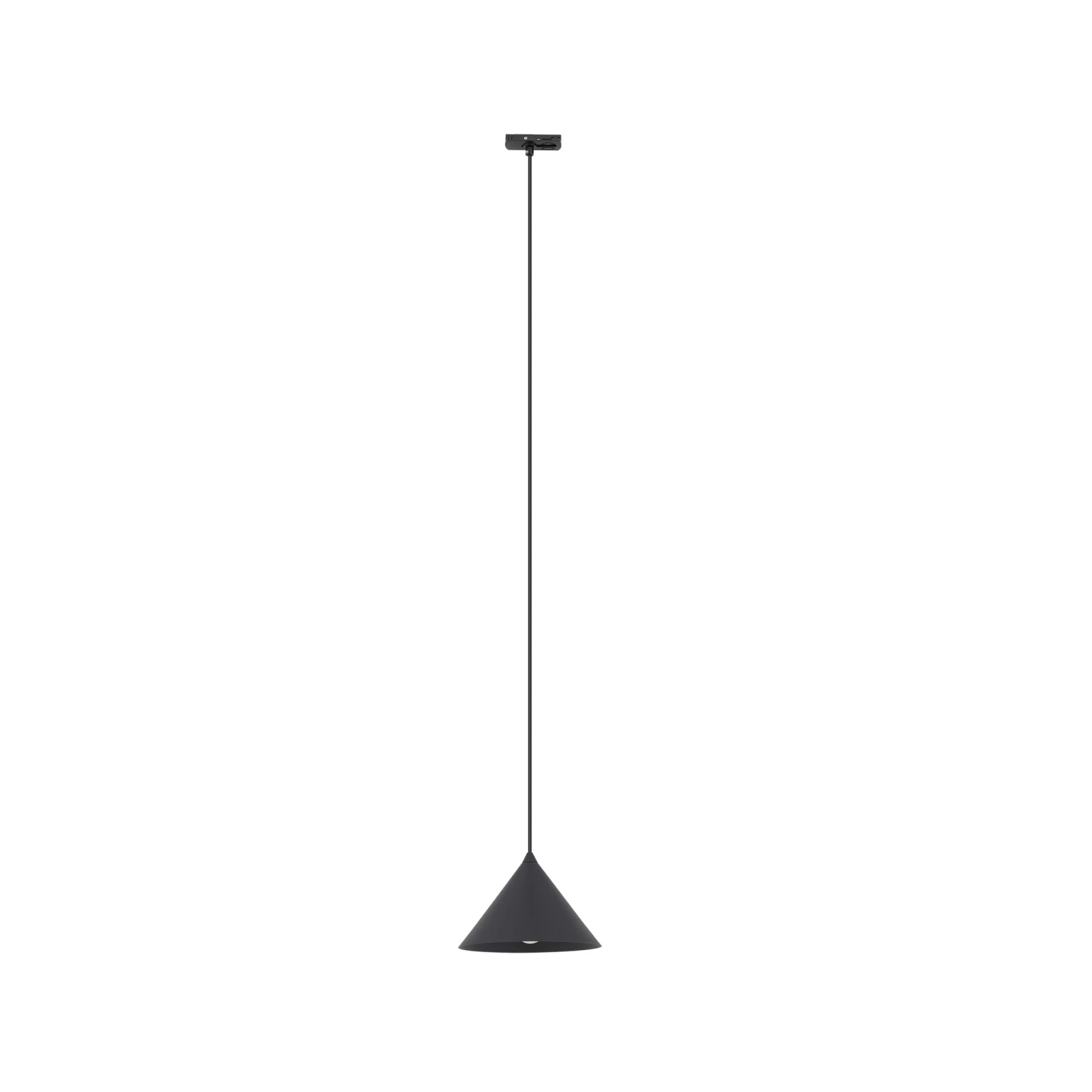 Track light 15 W – cone, black, E27 socket