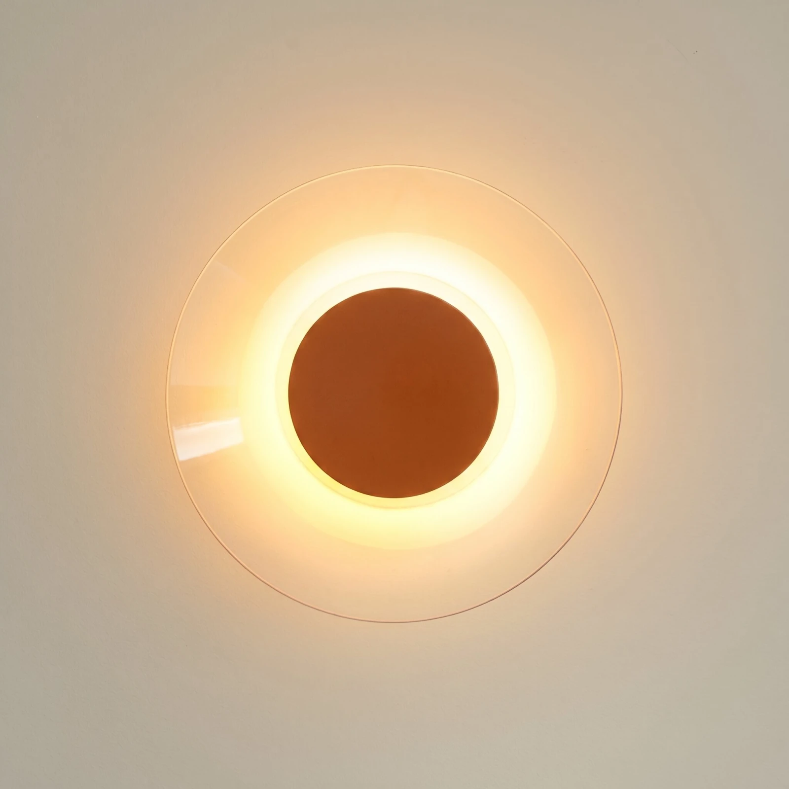 Sieninis šviestuvas 28 cm – apvalus, raudona, šiltas LED