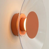 Sieninis šviestuvas 28 cm – apvalus, raudona, šiltas LED - Nuotrauka 5