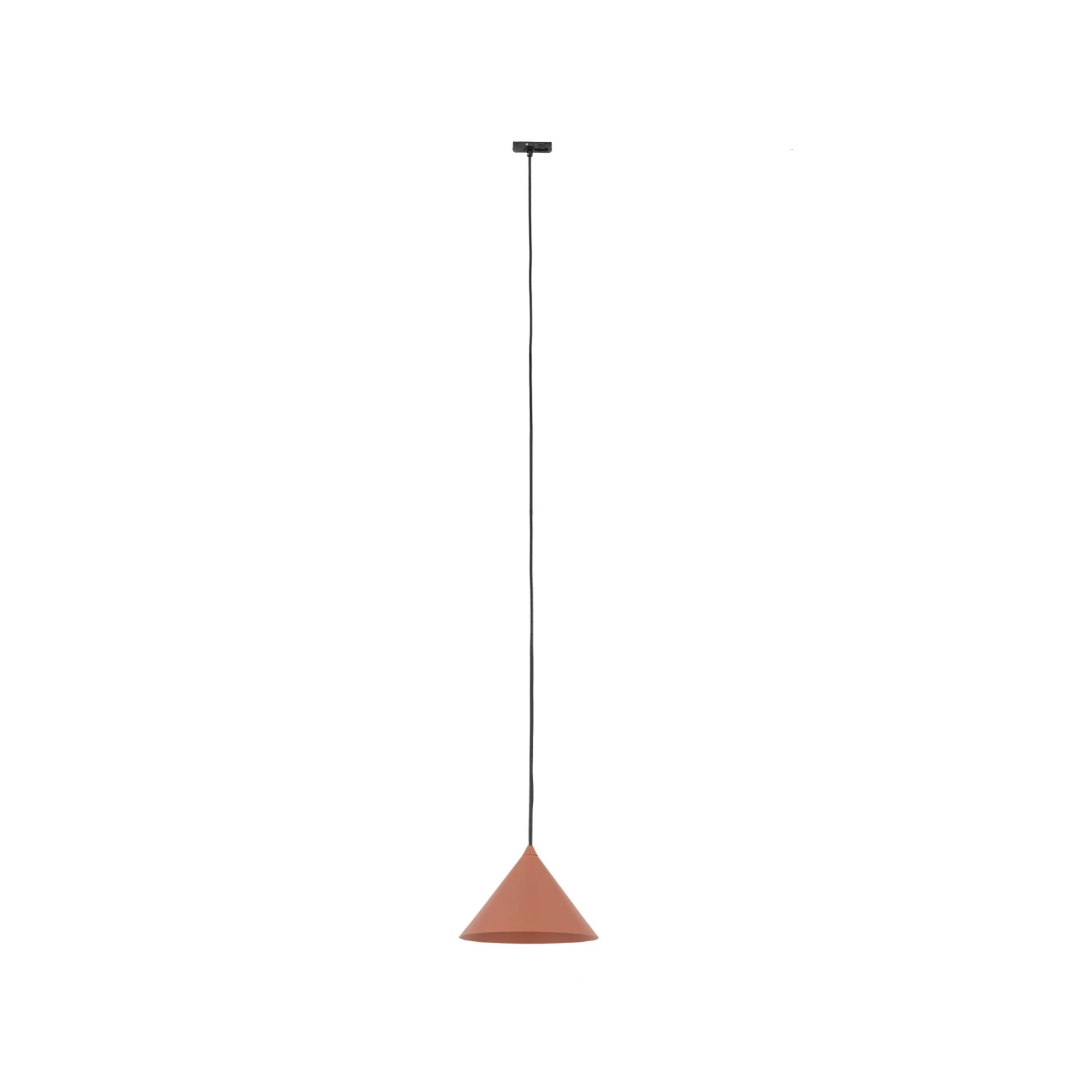Track light 15 W – cone shade, black and brick tone