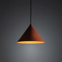 Track light 15 W – cone shade, black and brick tone - Image 1