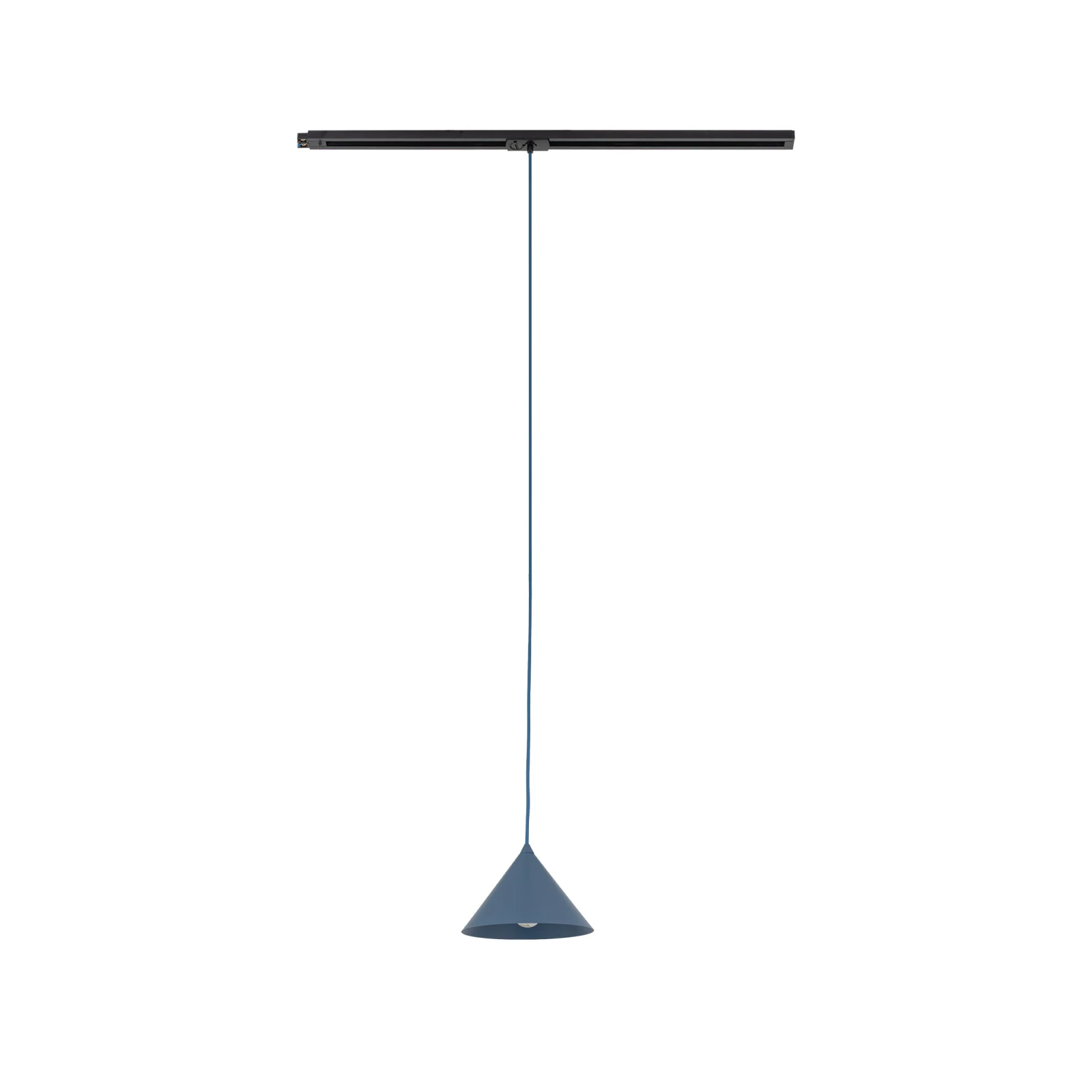 TRACER CONO 1 x E27 track light – cone shade, navy blue, movable point