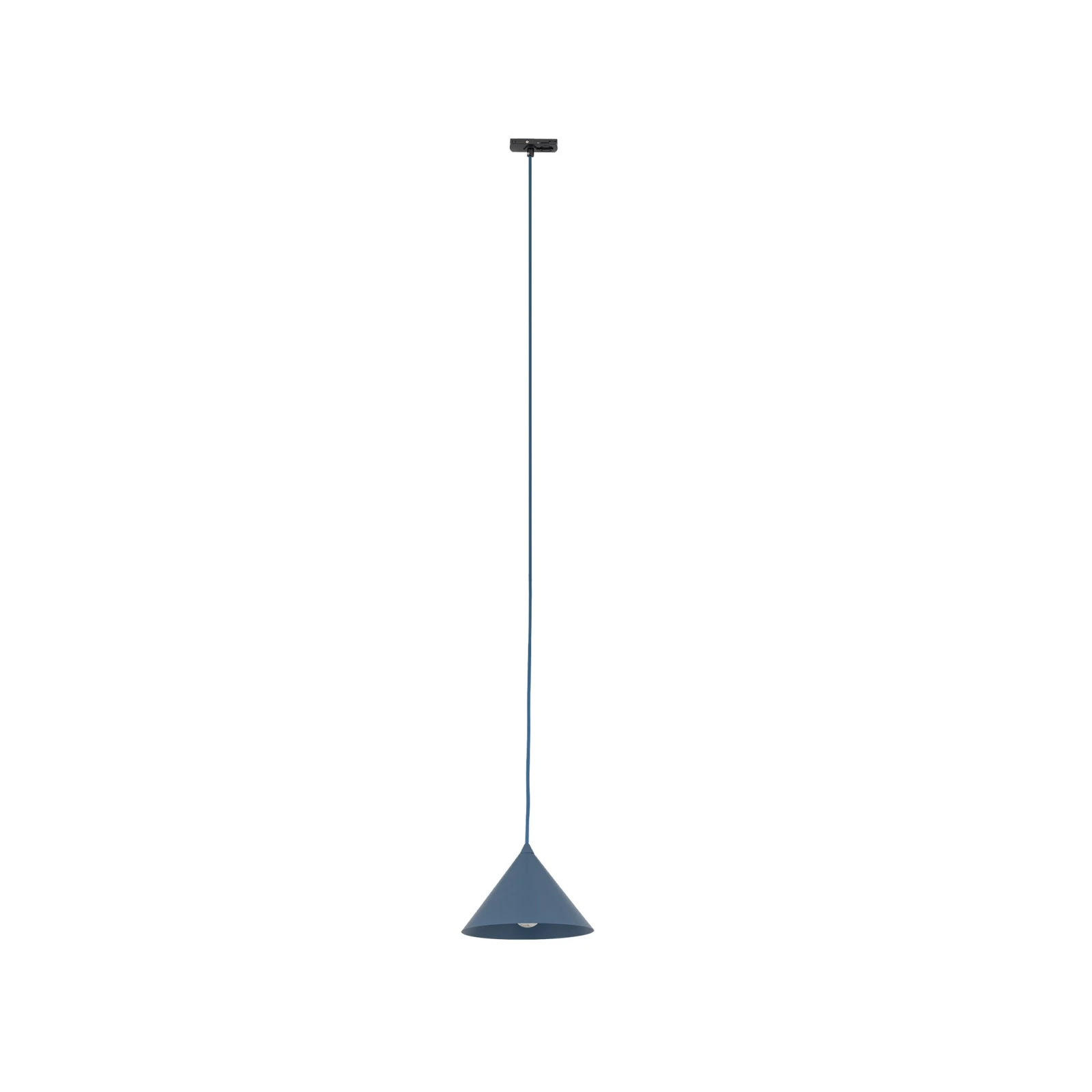 TRACER CONO 1 x E27 track light – cone shade, navy blue, movable point