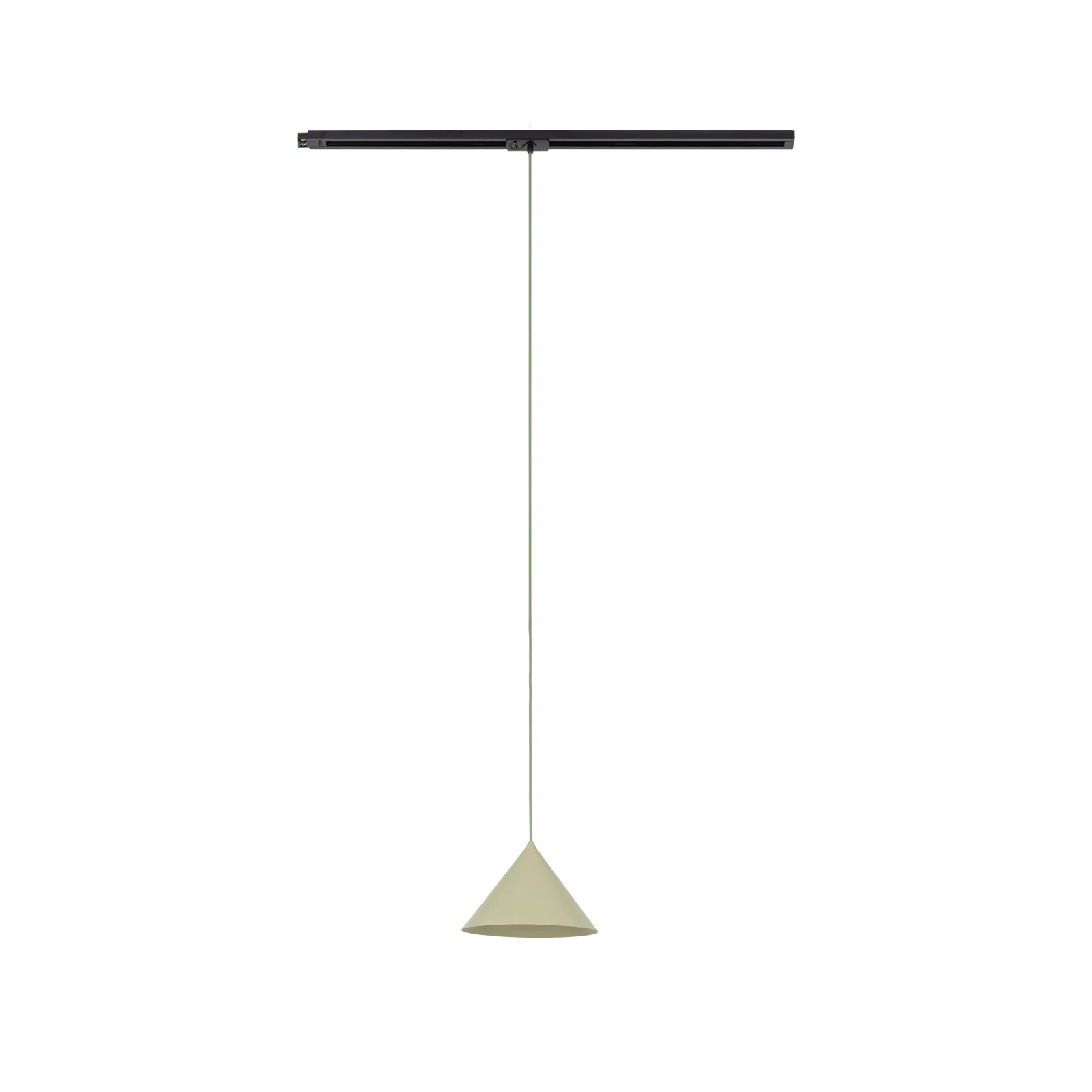 TRACER CONO 1 x E27 track light – pistachio green cone shade, movable