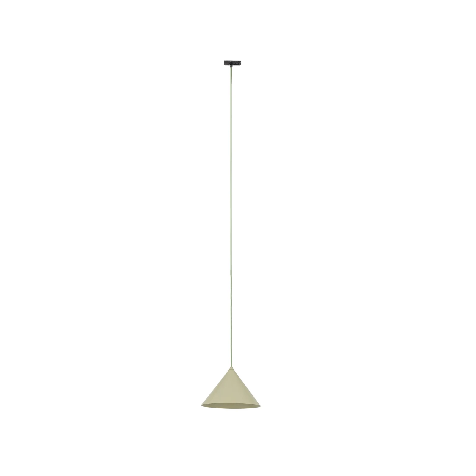 TRACER CONO 1 x E27 track light – pistachio green cone shade, movable