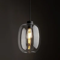Track light 15 W – transparent, black, E27 socket - Image 2