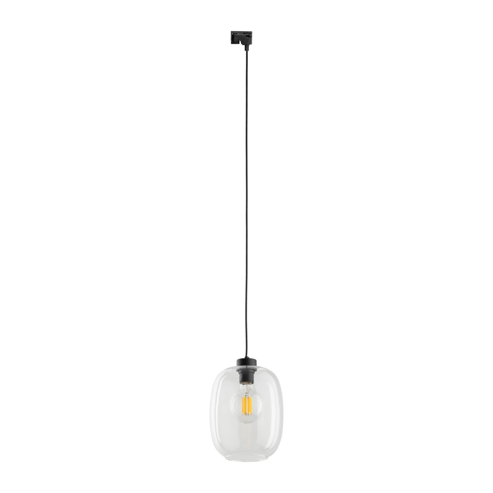 Track light 15 W – transparent, black, E27 socket