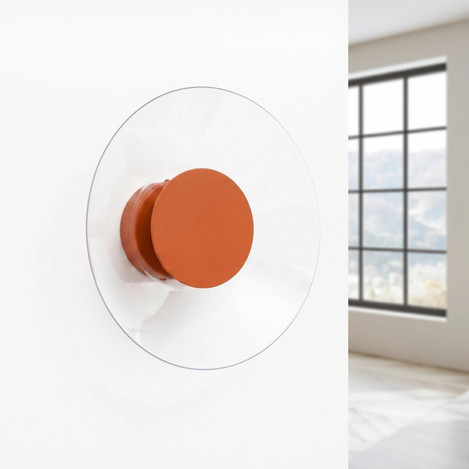 Wall light 28 cm – round, red ochre, CRI90 LED