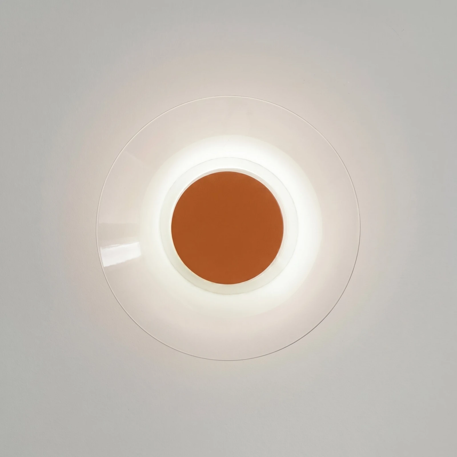 Wall light 28 cm – round, red ochre, CRI90 LED