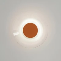 Wall light 28 cm – round, red ochre, CRI90 LED - Image 4