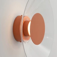 Wall light 28 cm – round, red ochre, CRI90 LED - Image 5