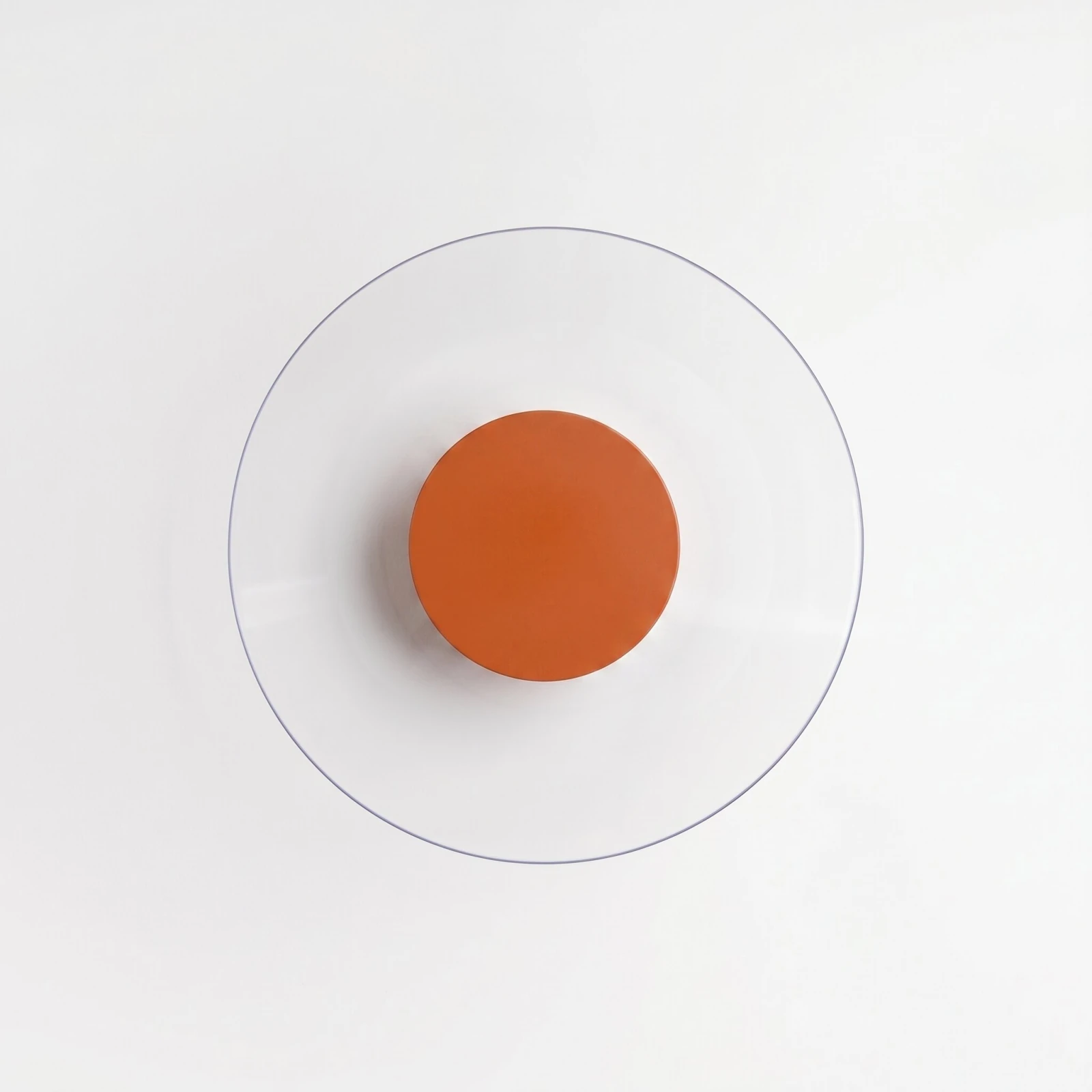 Wall light 28 cm – round, red ochre, CRI90 LED