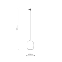 Track light 15 W – topaz tone, E27 socket