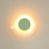 Sieninis šviestuvas 28 cm – apvalus, šalavijo spalvos, šiltas LED - Nuotrauka 4