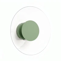 Sieninis šviestuvas 28 cm – apvalus, šalavijo spalvos, šiltas LED - Nuotrauka 2