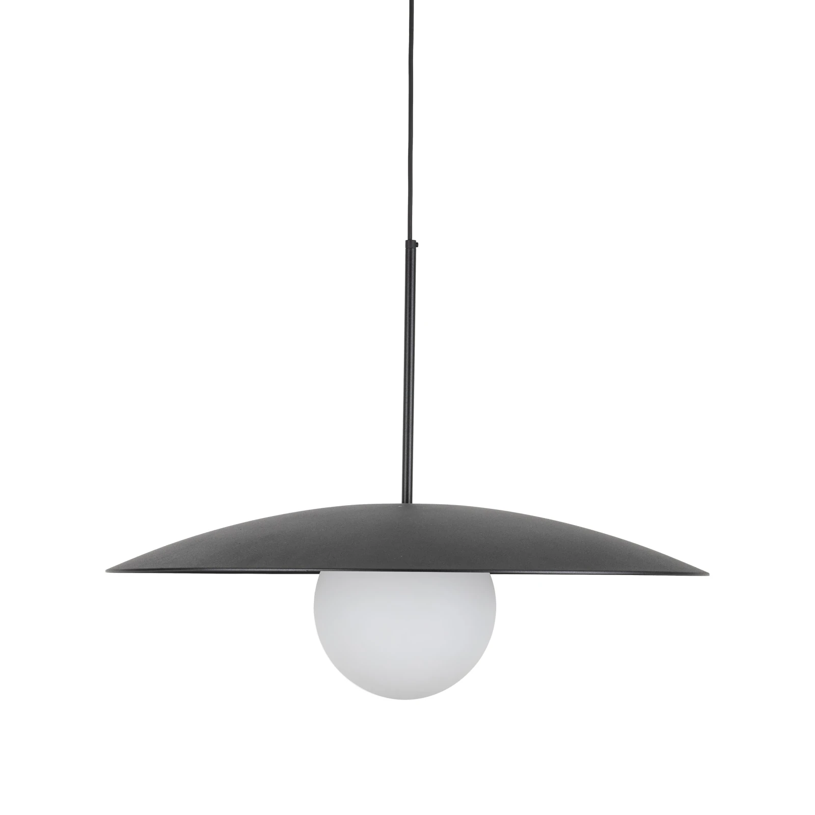 Lubinis šviestuvas SLATE BLACK GLASS 15 W, juodas, balto stiklo, E27