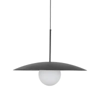 Lubinis šviestuvas SLATE BLACK GLASS 15 W, juodas, balto stiklo, E27 - Nuotrauka 15