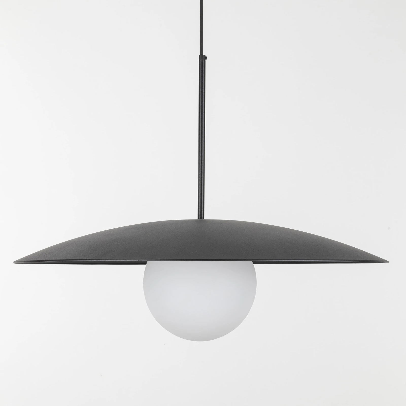 Lubinis šviestuvas SLATE BLACK GLASS 15 W, juodas, balto stiklo, E27