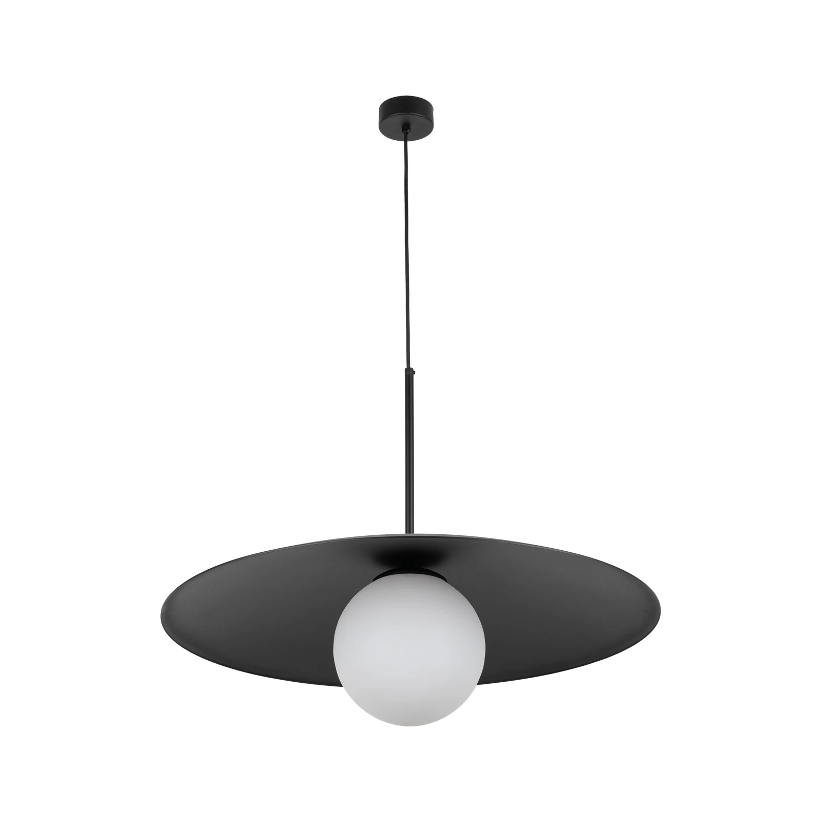 Lubinis šviestuvas SLATE BLACK GLASS 15 W, juodas, balto stiklo, E27