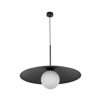 Lubinis šviestuvas SLATE BLACK GLASS 15 W, juodas, balto stiklo, E27 - Nuotrauka 19
