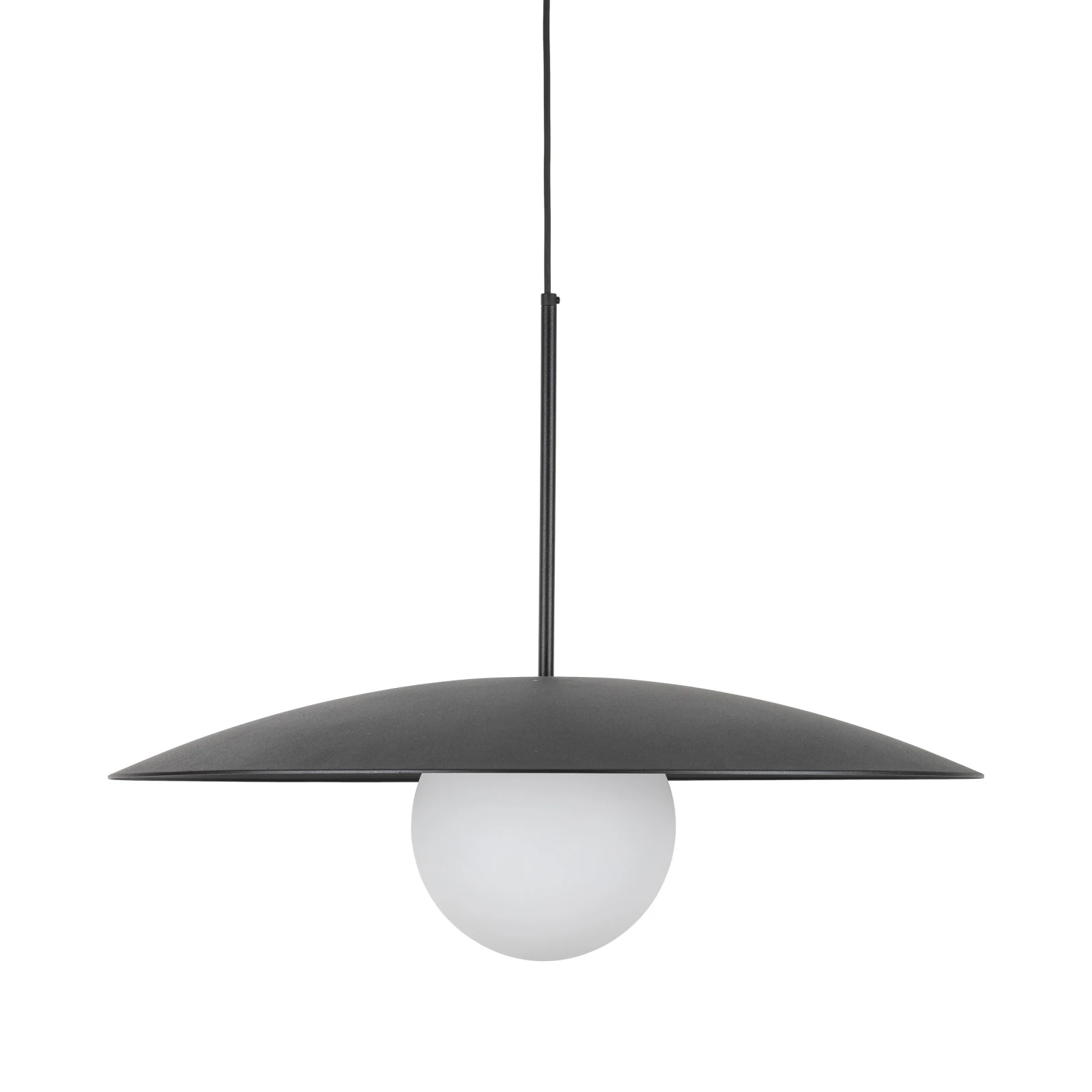 Lubinis šviestuvas SLATE BLACK GLASS 15 W, juodas, balto stiklo, E27