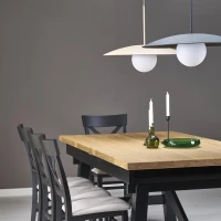 Lubinis šviestuvas SLATE BLACK GLASS 15 W, juodas, balto stiklo, E27 - Nuotrauka 5