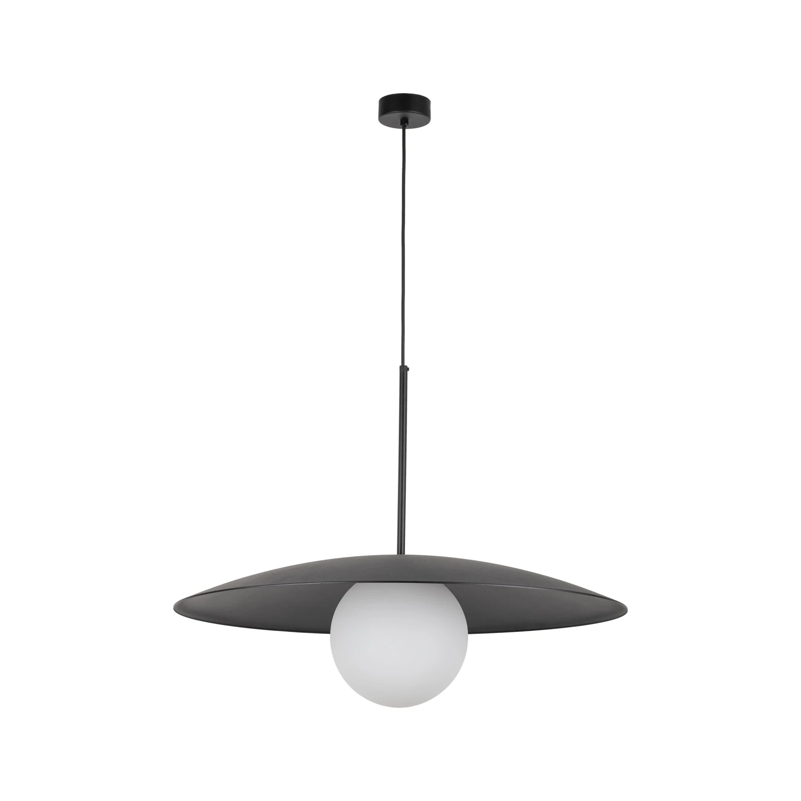 Lubinis šviestuvas SLATE BLACK GLASS 15 W, juodas, balto stiklo, E27