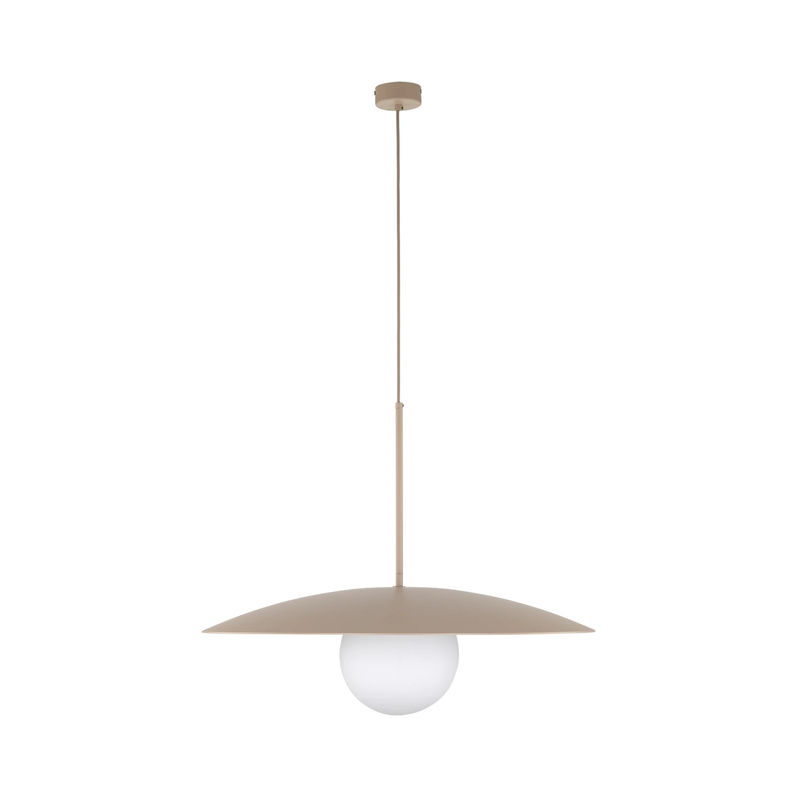 Ceiling light SLATE 15 W – sphere, beige, milky glass