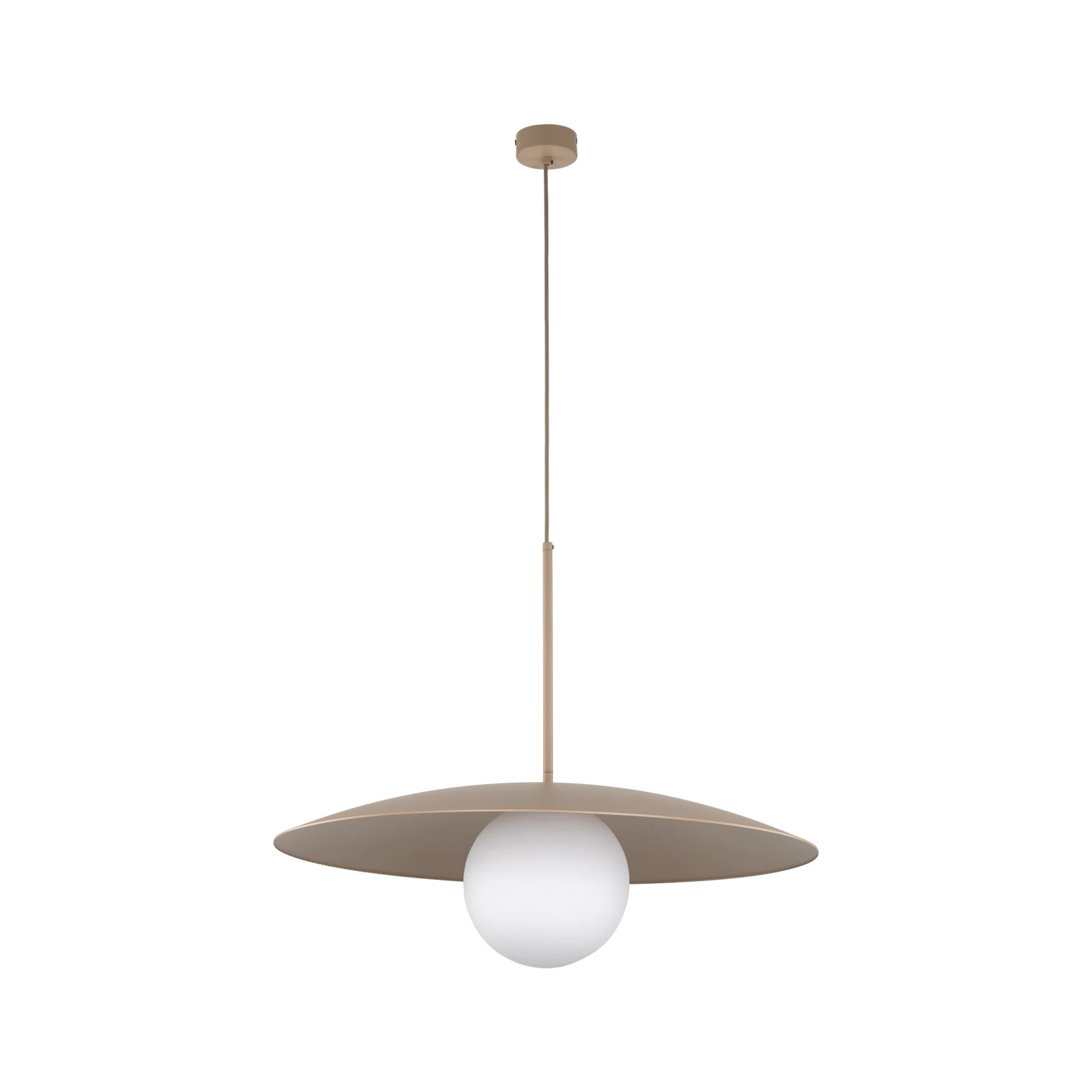 Ceiling light SLATE 15 W – sphere, beige, milky glass