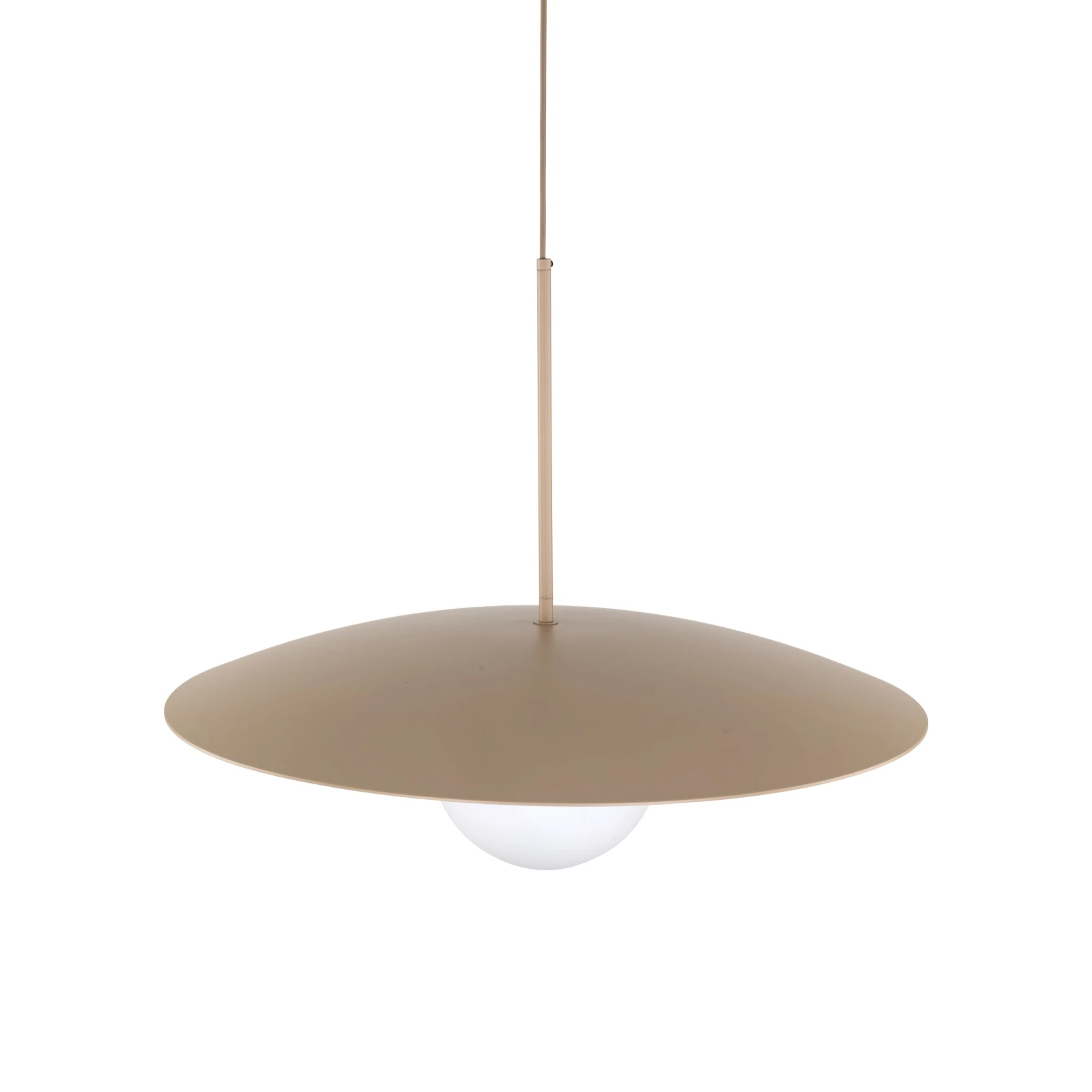 Ceiling light SLATE 15 W – sphere, beige, milky glass