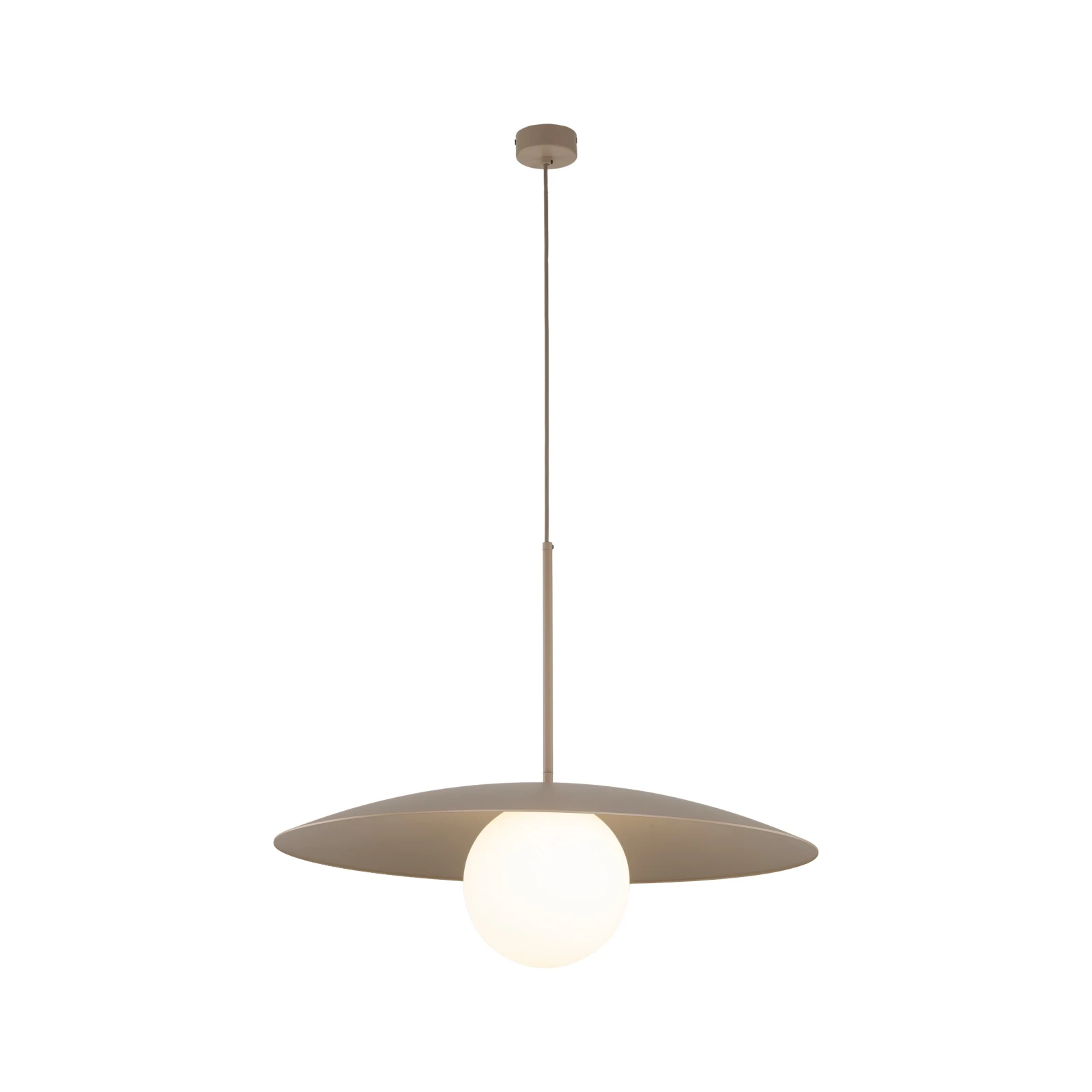 Ceiling light SLATE 15 W – sphere, beige, milky glass