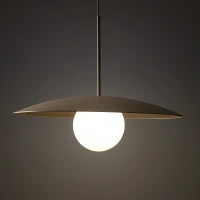 Ceiling light SLATE 15 W – sphere, beige, milky glass - Image 3