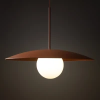 Ceiling light SLATE 15 W – sphere, orange, milky glass - Image 3