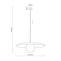 Ceiling light SLATE 15 W – sphere, orange, milky glass - Image 8