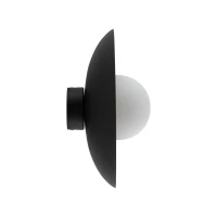 Wall light SLATE 8 W – sphere, black, milky glass - Image 14