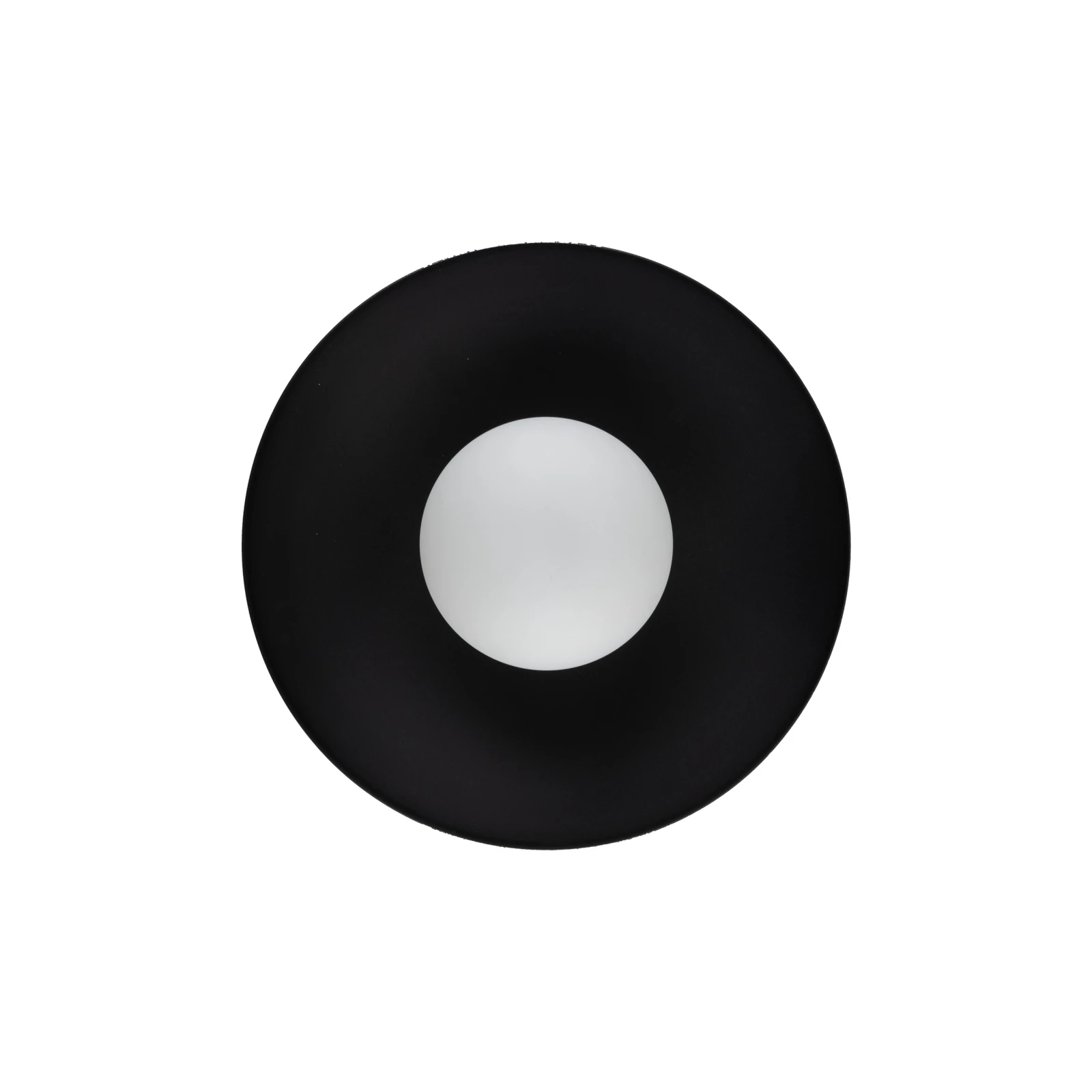 Wall light SLATE 8 W – sphere, black, milky glass