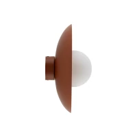 Wall light 8 W – round, orange, milky glass globe - Image 12
