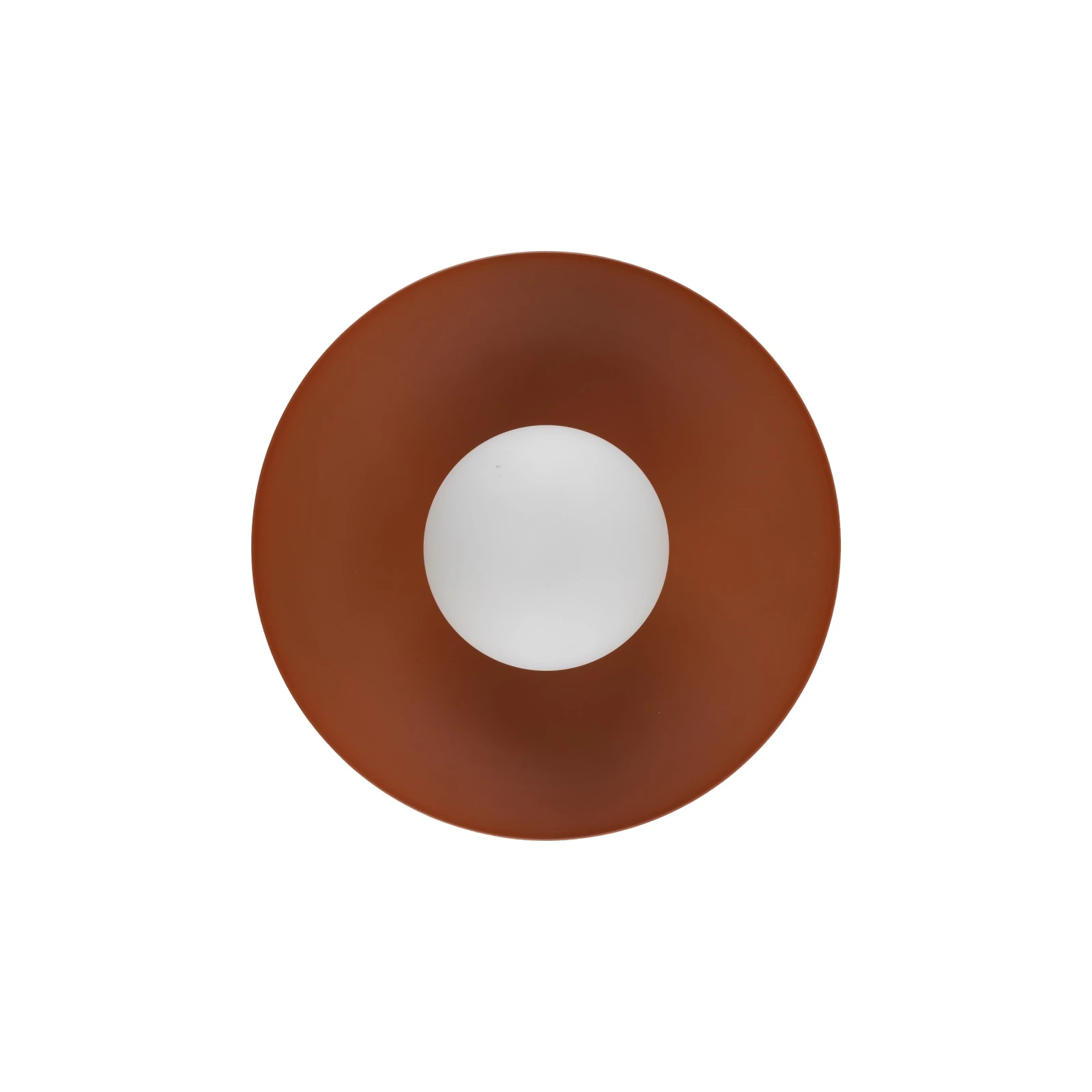 Wall light 8 W – round, orange, milky glass globe