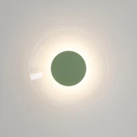 Sieninis šviestuvas 28 cm – apvalus, šalavijo žalia, LED 4000K - Nuotrauka 4