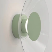 Sieninis šviestuvas 28 cm – apvalus, šalavijo žalia, LED 4000K - Nuotrauka 5