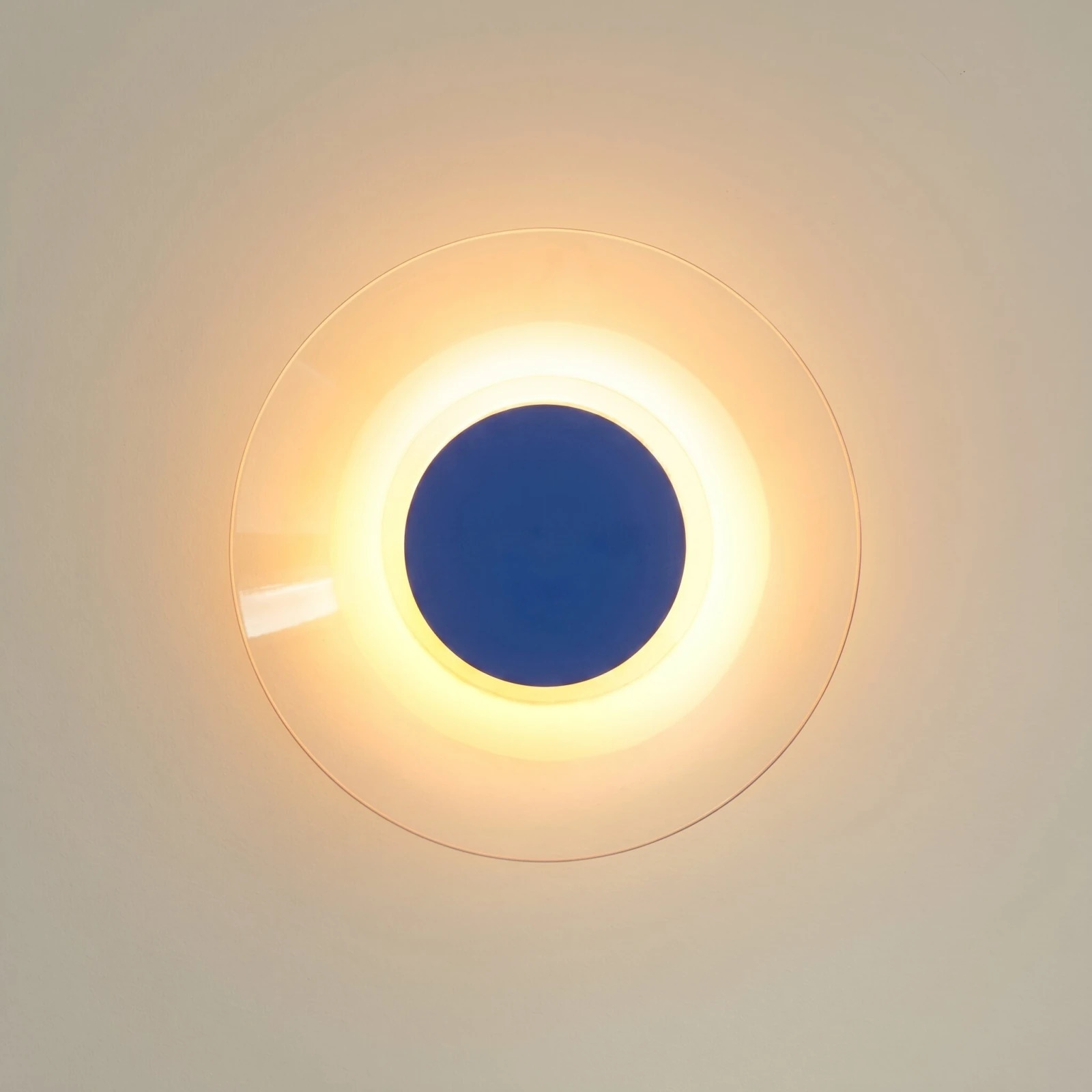 Sieninis šviestuvas 28 cm – apvalus, ultramarino, LED 3000K