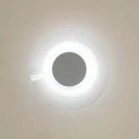 Sieninis šviestuvas 28 cm – apvalus, baltas, šiltos LED šviesos - Nuotrauka 4