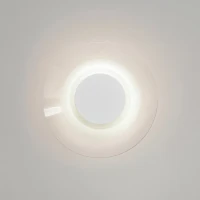 Sieninis šviestuvas 28 cm – apvalus, baltas, LED 4000K - Nuotrauka 4