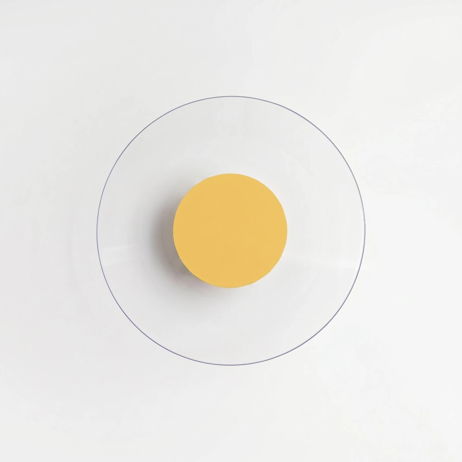 Wall lamp 28 cm – round, yellow, warm LED glow