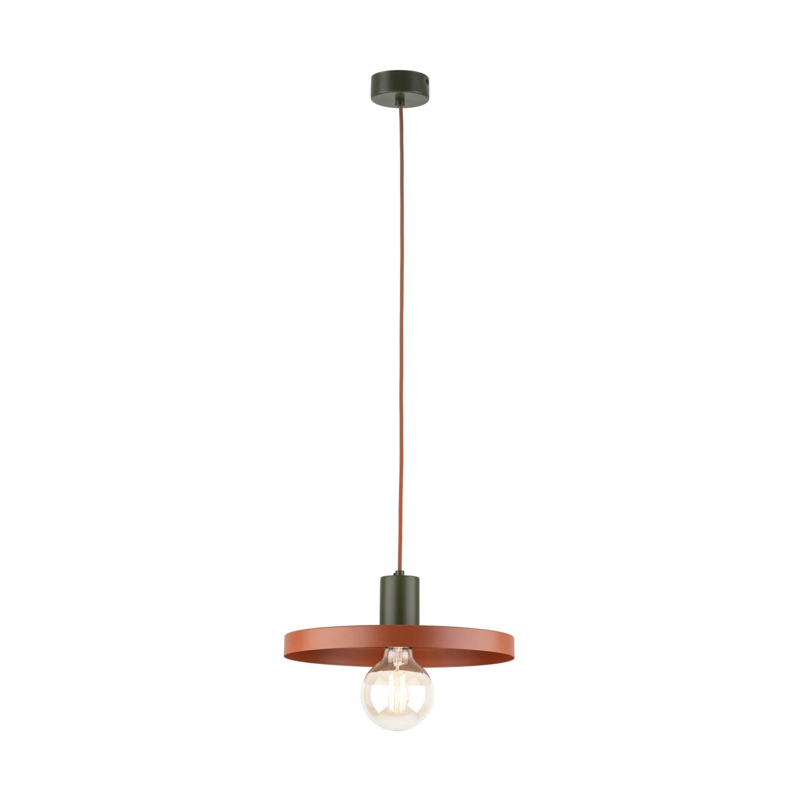 Pendant light 30 cm – round, brown, E27