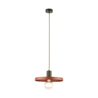 Pendant light 30 cm – round, brown, E27 - Image 12