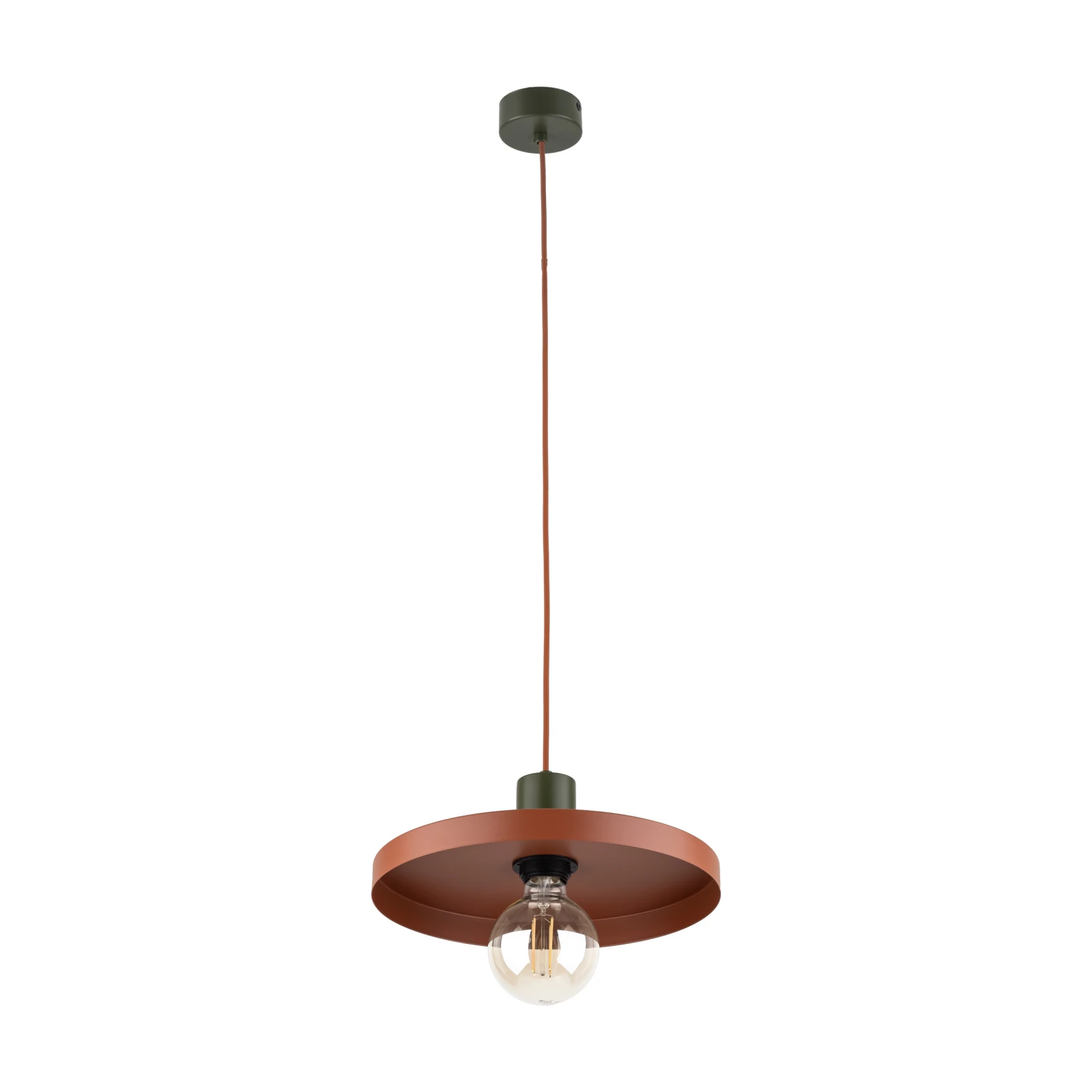 Pendant light 30 cm – round, brown, E27