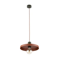 Pendant light 30 cm – round, brown, E27 - Image 13