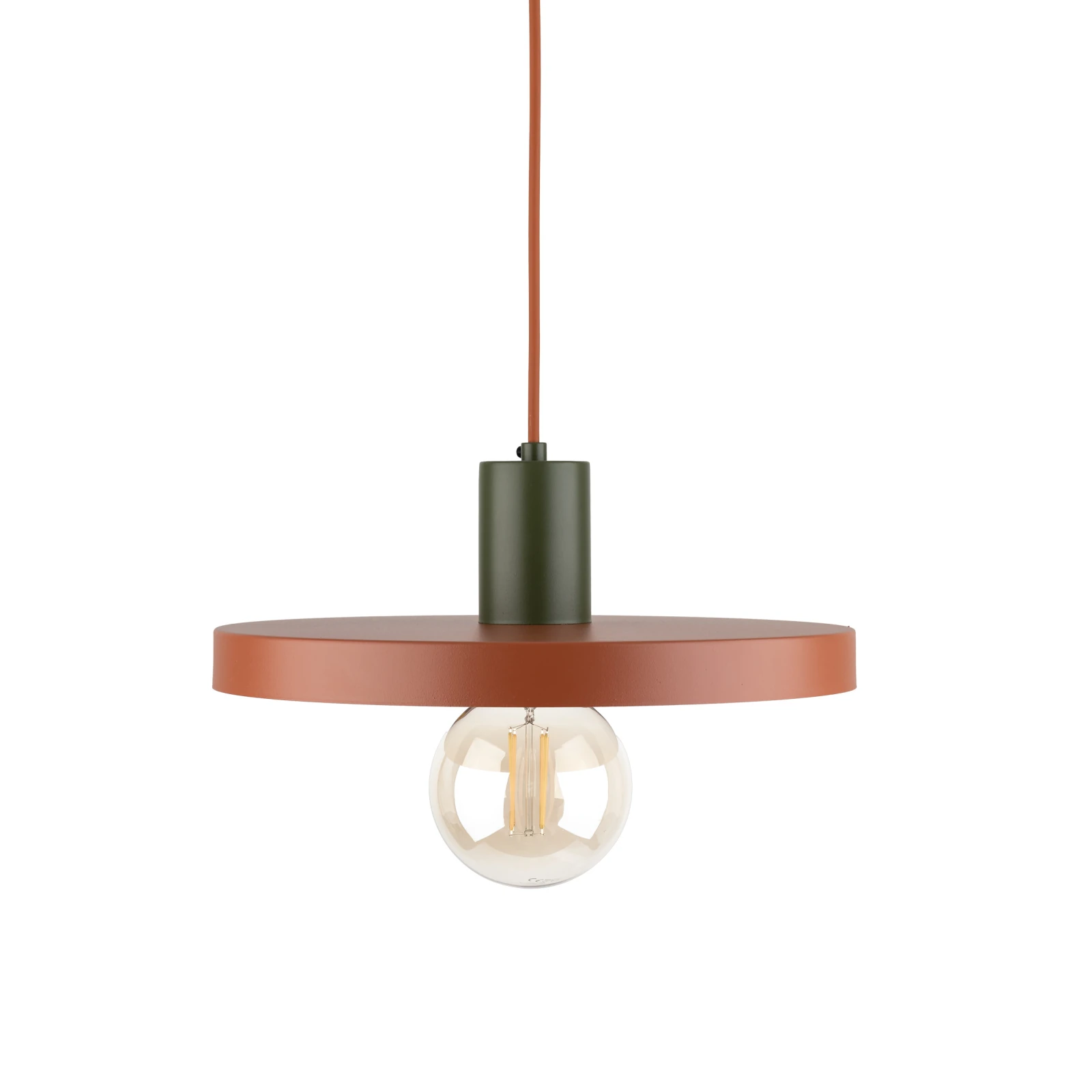 Pendant light 30 cm – round, brown, E27